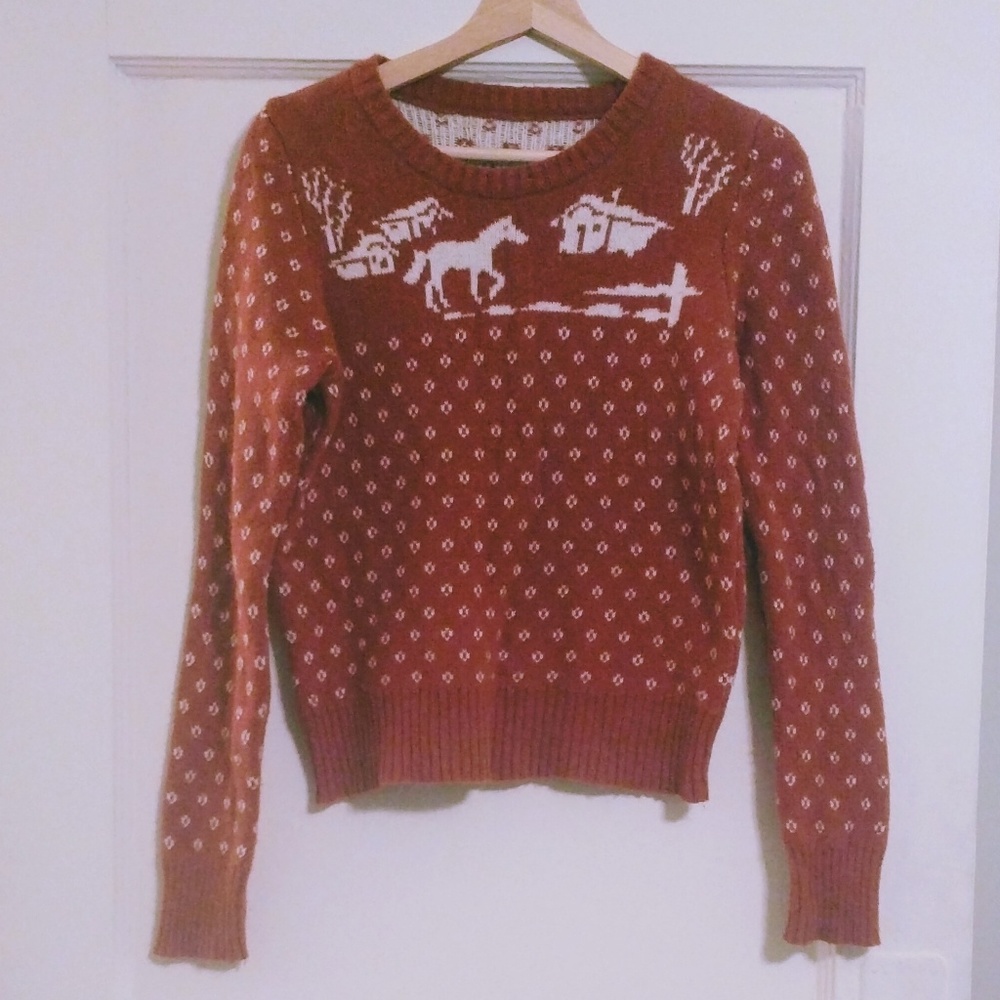 Vintage wool horse sweater